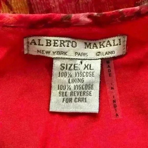 Alberto Makali Floral Gauzy Double Lined Silver Sequin Pink Sleeveless Dress XL - Picture 9 of 10